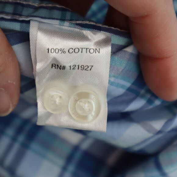 Johnnie- O Shirt Mens S Check Hangin Out Long Sleeve Button Up Surfing - Picture 8 of 16